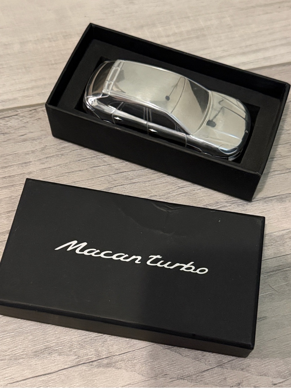 Porsche Macan Turbo Paperweight Silver Limited Edition Collectors Item
